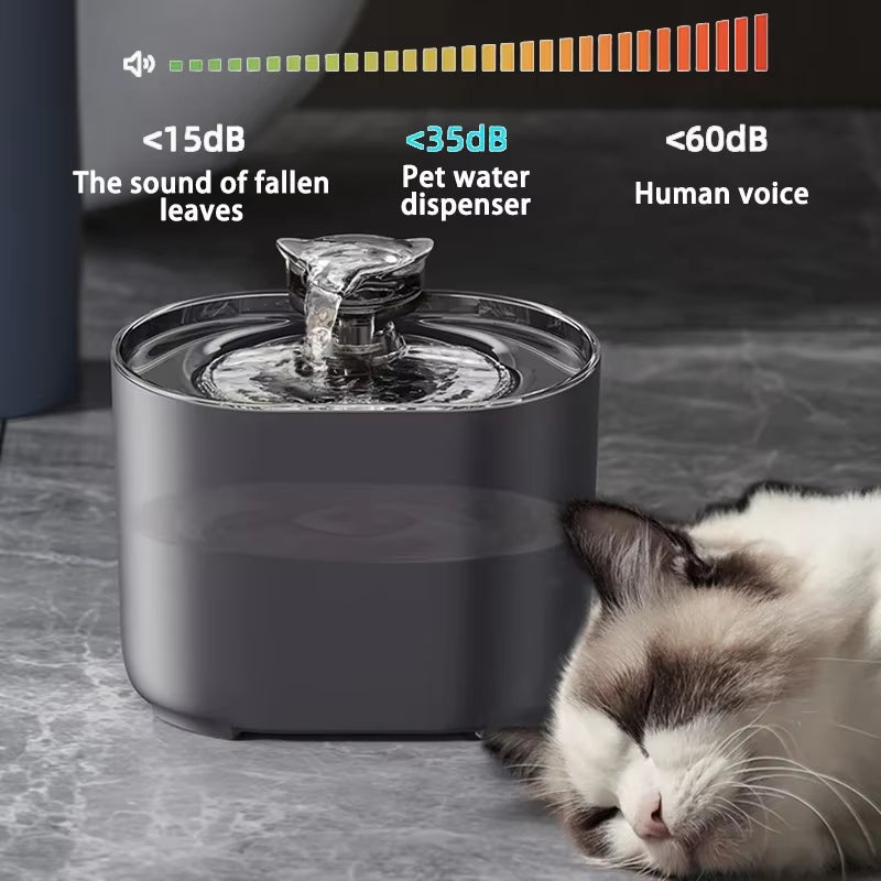 Cat Fountain Pets Water Fountain Cats Dispenser Auto Filter USB Electric Mute Cat Drinker Bowl Recirculate Filtring Drinker