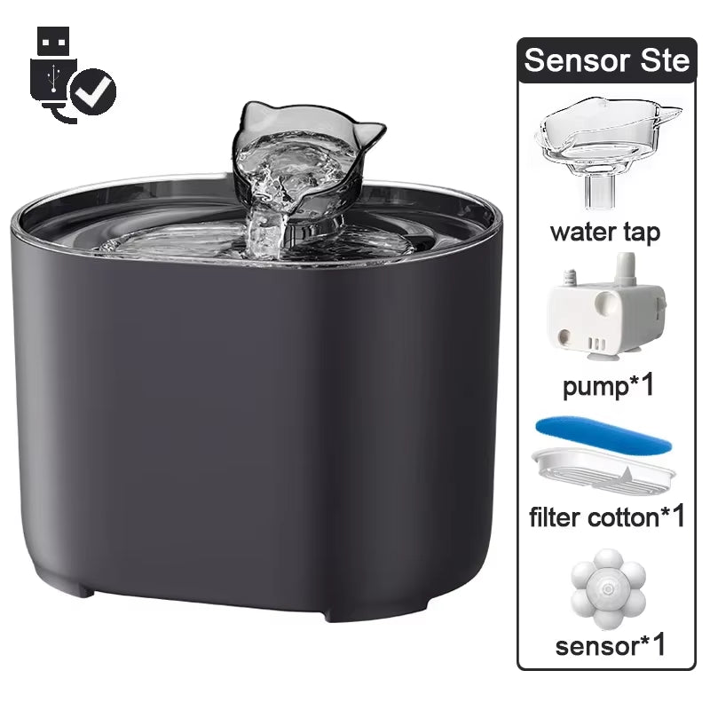 Cat Fountain Pets Water Fountain Cats Dispenser Auto Filter USB Electric Mute Cat Drinker Bowl Recirculate Filtring Drinker
